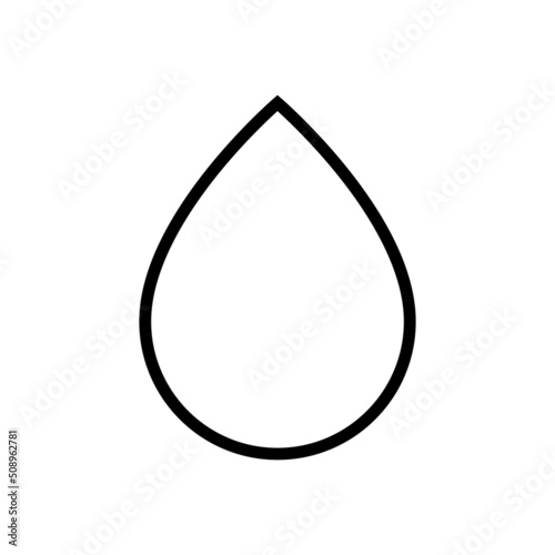 Water drop outline icon