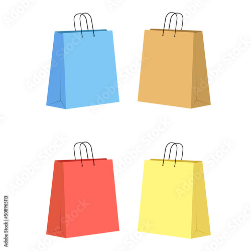 blank paper shopping bag isolate on white background use for advertising jpeg image jpg illustration images 