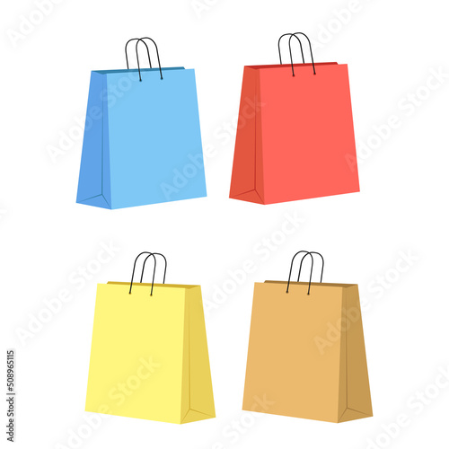 blank paper shopping bag isolate on white background use for advertising jpeg image jpg illustration images 
