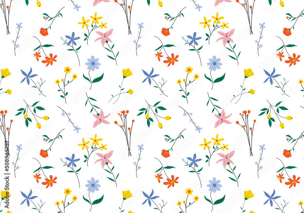 hand draw floral pattern hand draw floral pattern