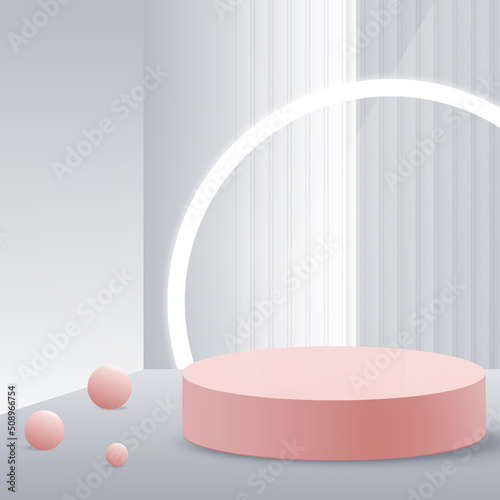 3d background products minimal podium scene with geometric platform.