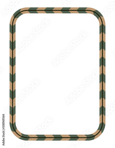 Ethnic frame. Rectangular decorative border with Mexican textile pattern. Size A4.