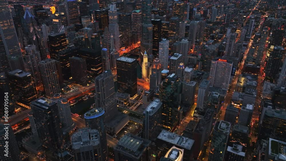 Beautiful Chicago downtown skyline background