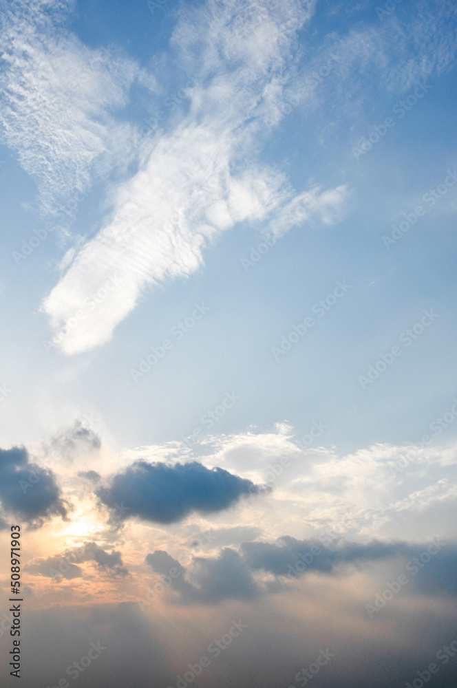 blue sky with clouds