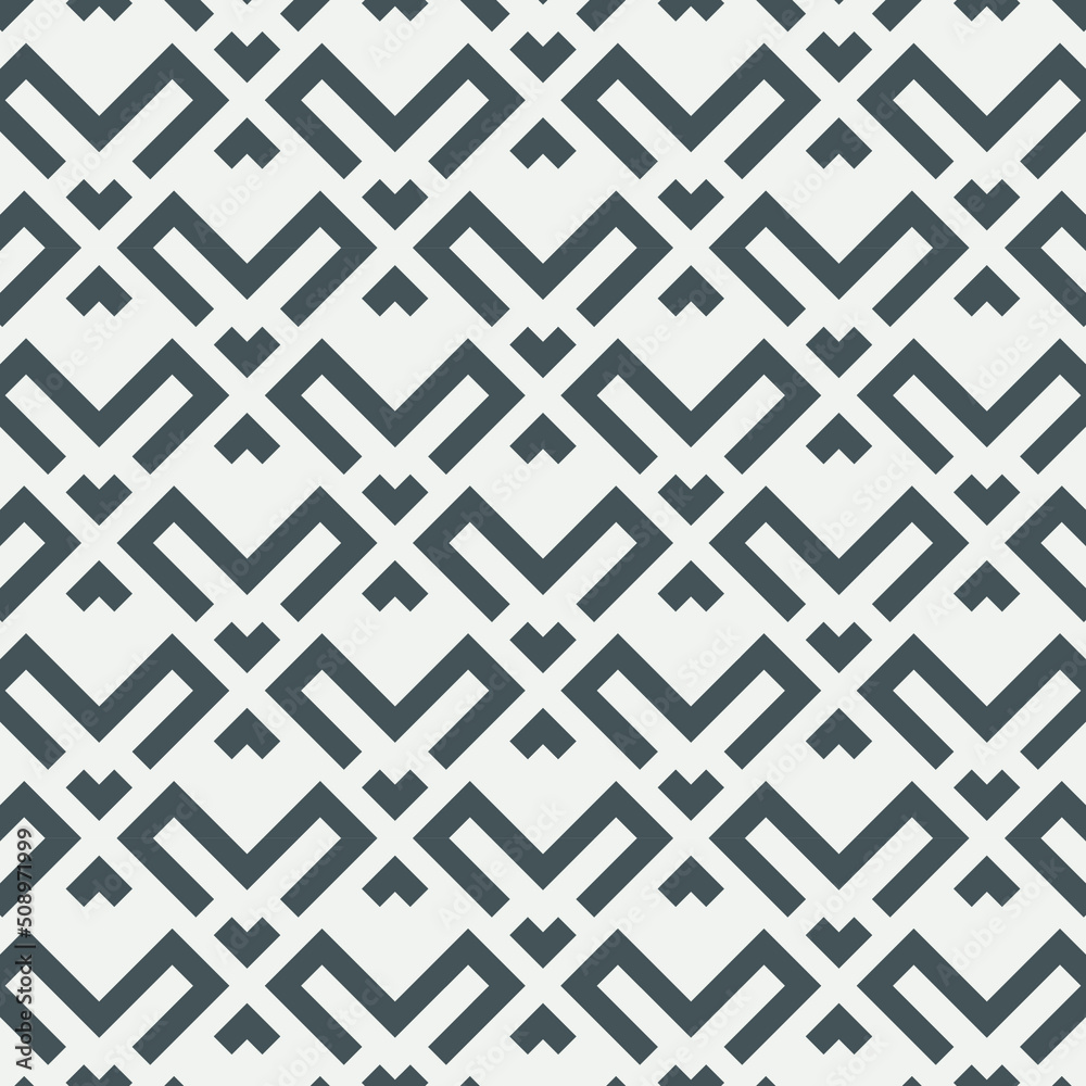 Vector pattern, repeating stripe line in abstract hearts shape. Pattern is clean for fabric, wallpaper, printing. Pattern is on swatches panel