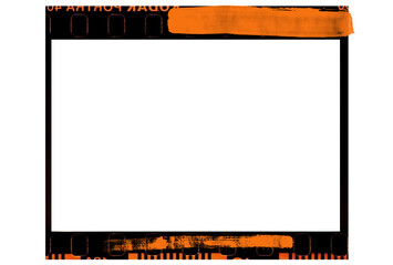 Medium format color film frame. Blank large format blank film negative or picture frame, free photo space.