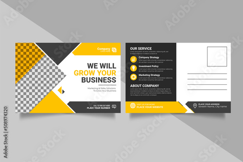  corporate postcard template.   business  Modern postcard EDDM design template