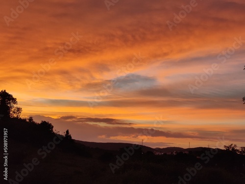 sunset in the mountains