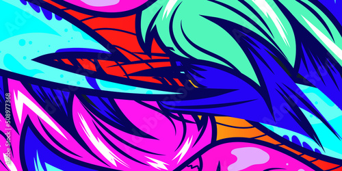 Vector Abstract colorful design graffitti texture