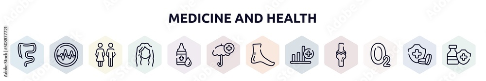 medicine and health outline icons set. thin line icons such as large intestine, lifeline of heartbeat in a circle, family of heterosexual couple, long wavy hair, drop of liquid, umbrella with plus, medicine and health outline icons set. thin line icons such as large intestine, lifeline of heartbeat in a circle, family of heterosexual couple, long wavy hair, drop of liquid, umbrella with plus,