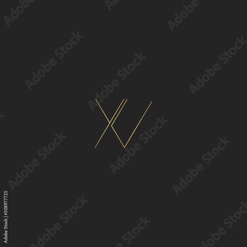 Alphabet Initials logo VY, YV, V and Y photo