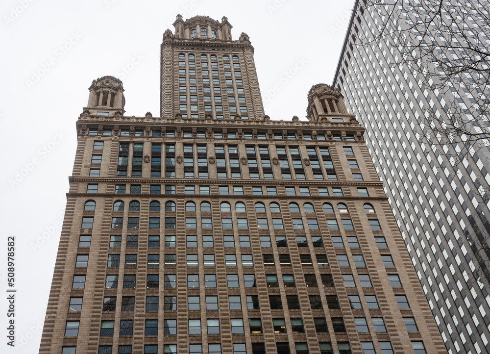 The top of an old skyscraper
