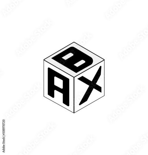 cube letter logo design, Font letter logo design.
