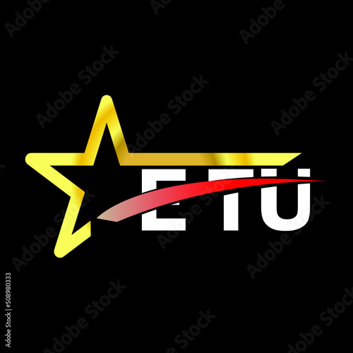 ETU letter logo design. ETU creative  letter logo. simple and modern letter logo. ETU alphabet letter logo for business. Creative corporate identity and lettering. vector modern logo   photo