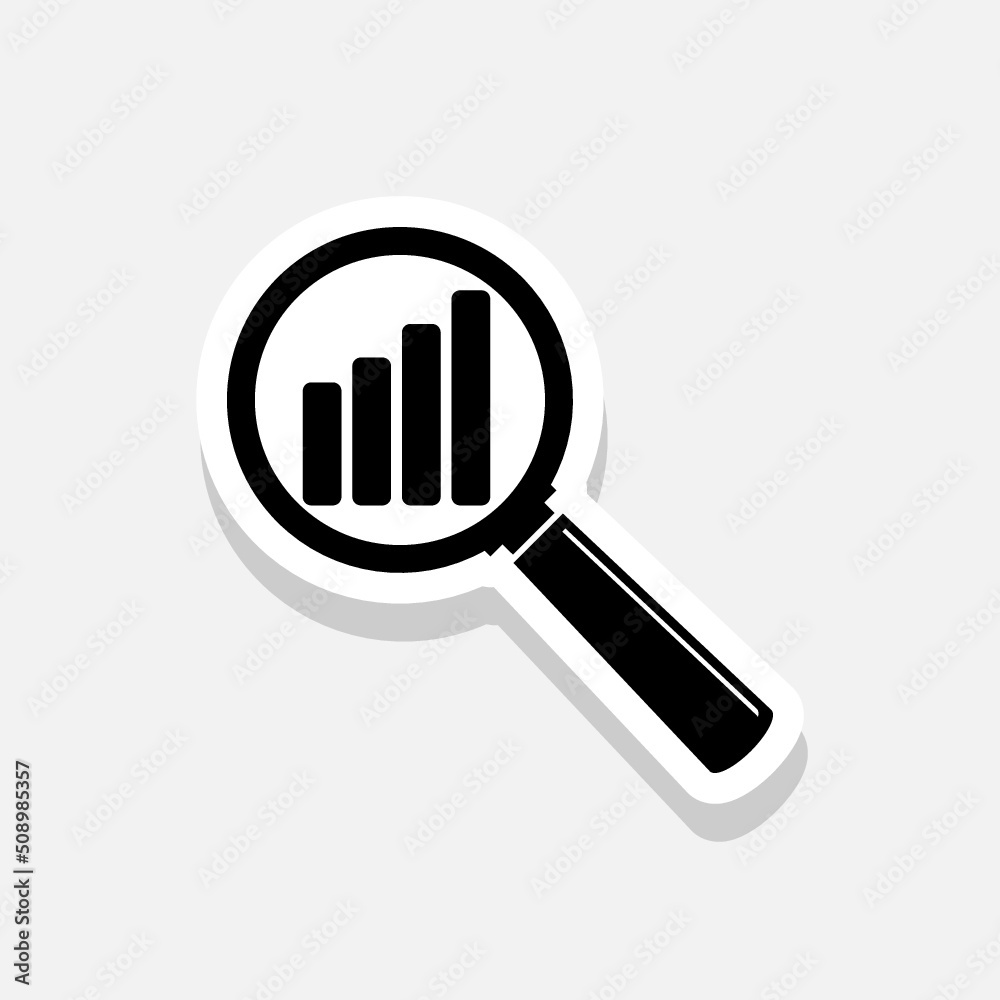 Audit analysis research icon sticker sign for mobile concept and web design Audit analysis research icon sticker sign for mobile concept and web design