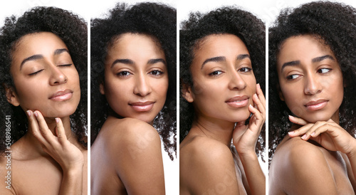Set of beautiful young Afri...