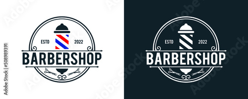 Barber Shop labels, banner, logo vector inspiration