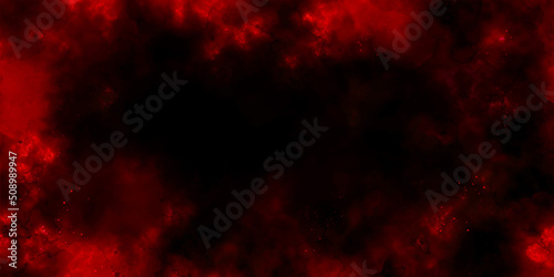 Abstract blaze fire flame texture or background. Red and yellow grunge abstract watercolor background. Red powder explosion. Bright red space nebula. dark red and orange gradient grungy texture smoke