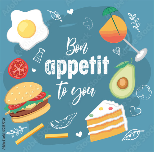 Bon appetit to you hamburger food