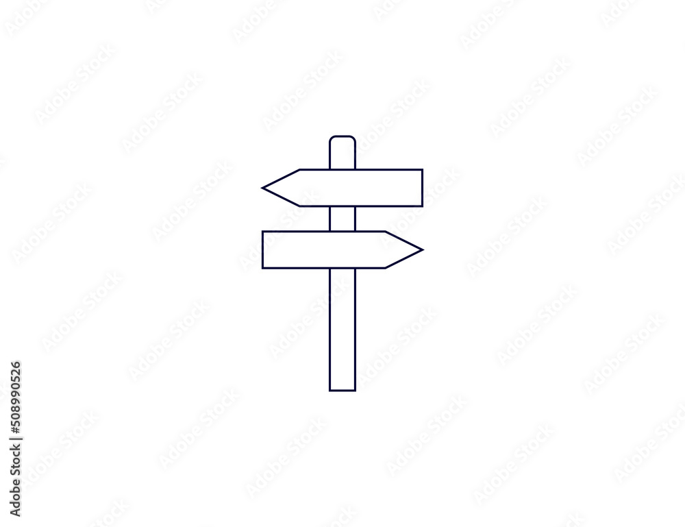 Signboard, directions icon. Vector illustration. Signboard, directions icon. Vector illustration.