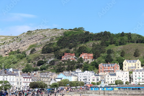 A landscape shot of the Great Orme as seen from the Promenade at Llandudno in North Wales. This photo was taken during the Bank Holiday weekend. © NW_Photographer