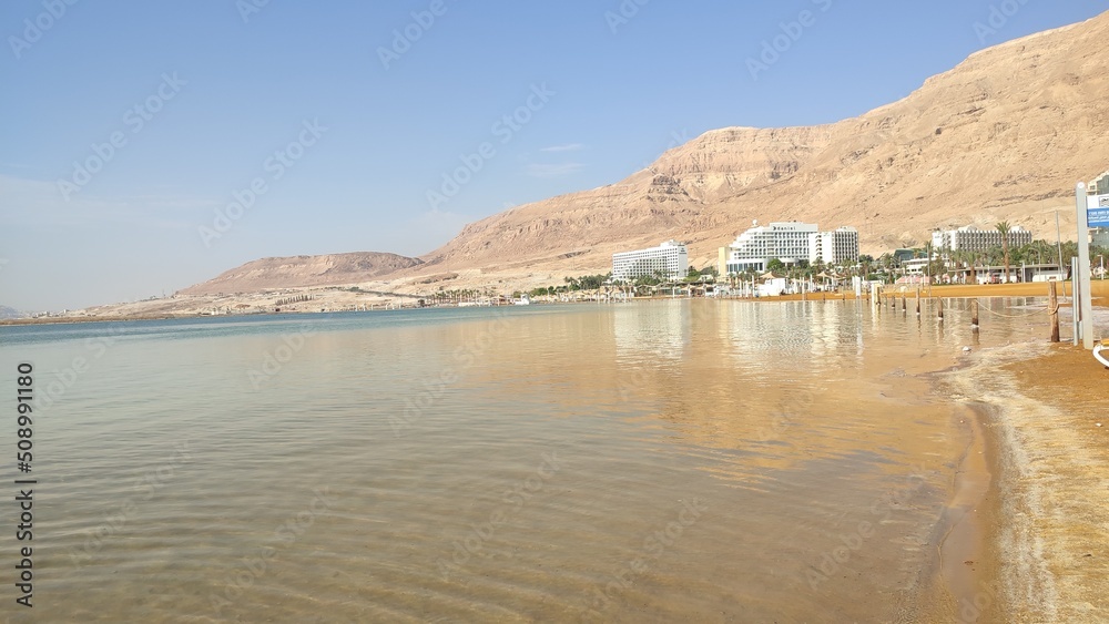 Dead sea Israel country beach , summer holiday 