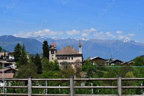 View to the village Prissian and beautiful landscape behind  photo