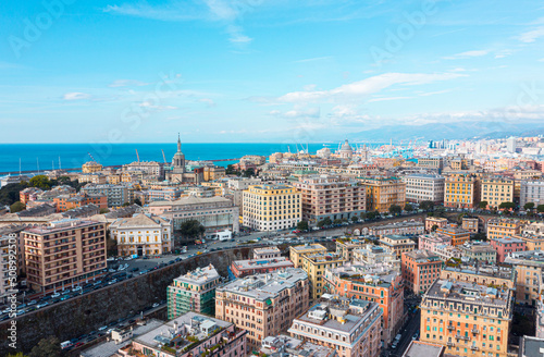 Aerial View in Genoa, Italy