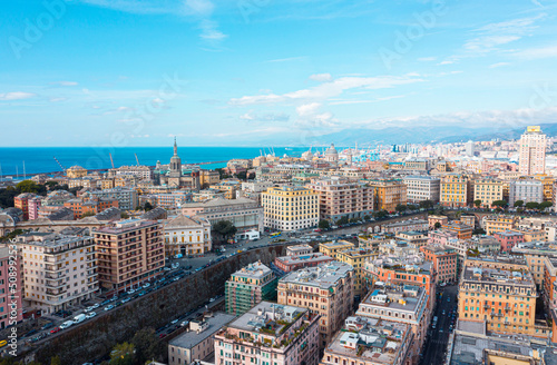 Aerial View in Genoa, Italy