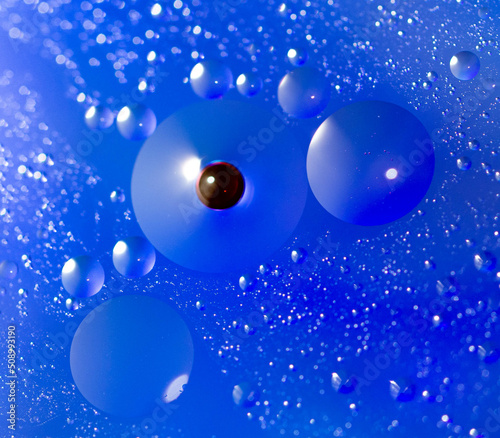 abstract background with bubbles, abstract blue und red background