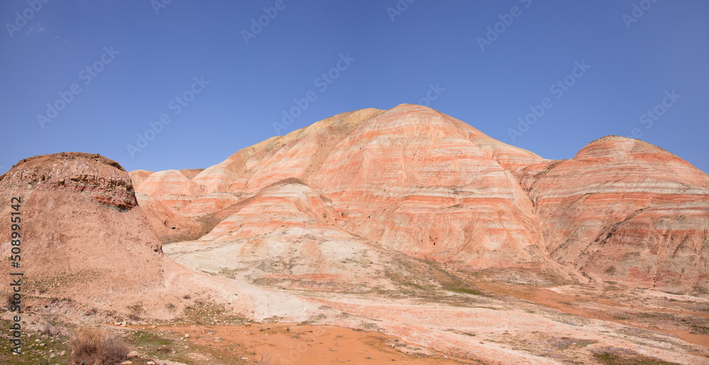 Obraz premium Beautiful red mountains of Khizi. Azerbaijan.