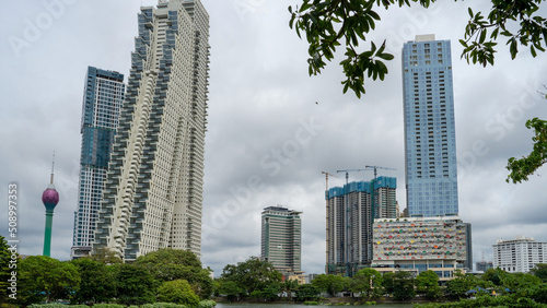 Colombo, Srilanka- 08 December 2021 : Beautiful Colombo city building and skyline in Sri Lanka.