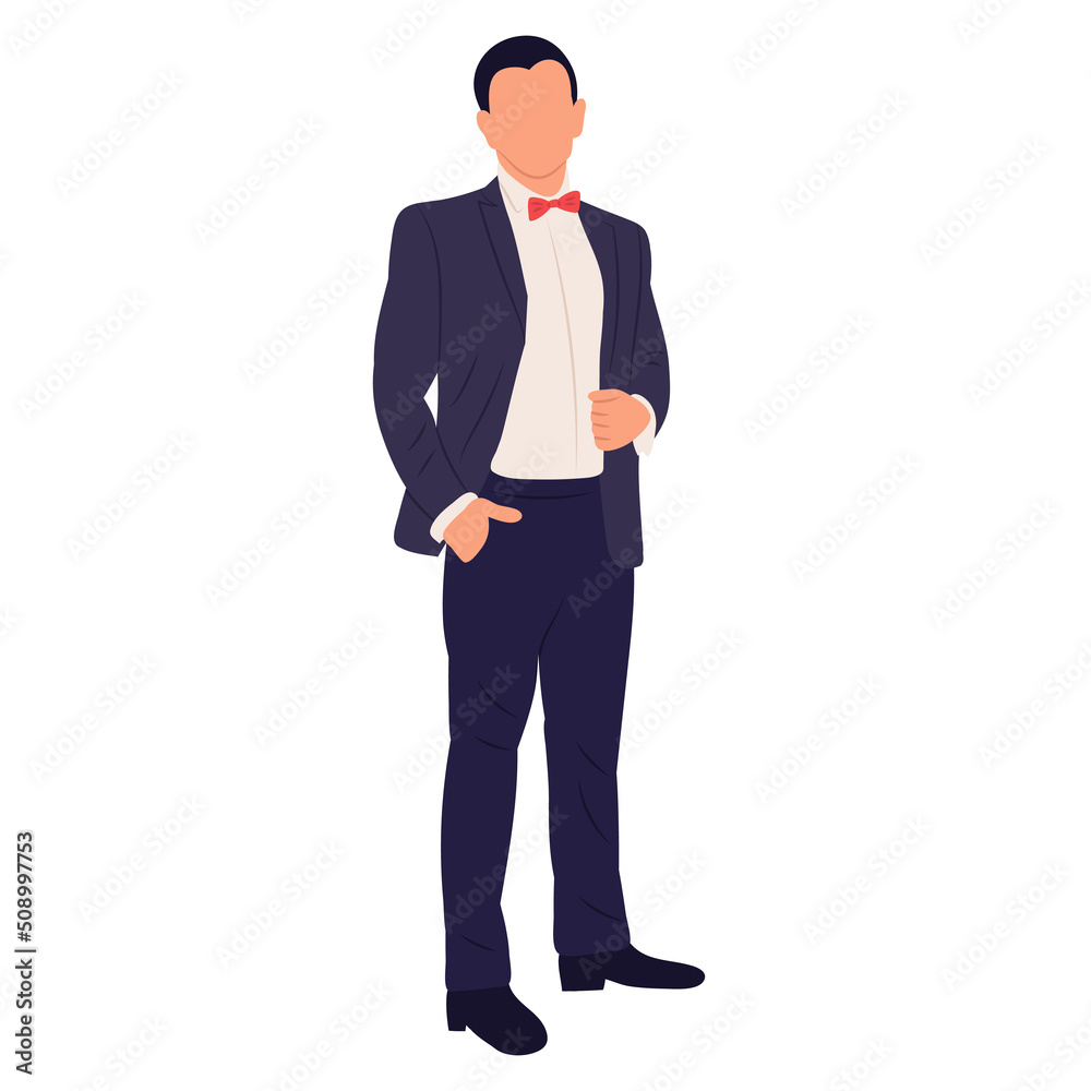 male businessman in flat design, isolated vector