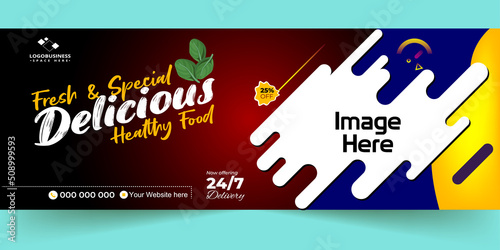 Food Template and Restaurant Web Banner, Burger banner design, Food Design Banner, Fast Food digital template, Vector Template design, Delicious Food Restaurant Banner	