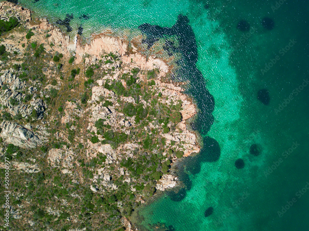 La Maddalena Archipel shot from the drone