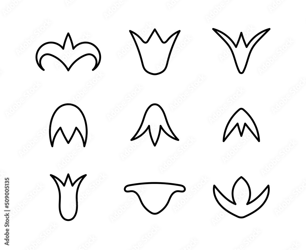 vector set of decorative floral ethnic elements vector set of decorative floral ethnic elements