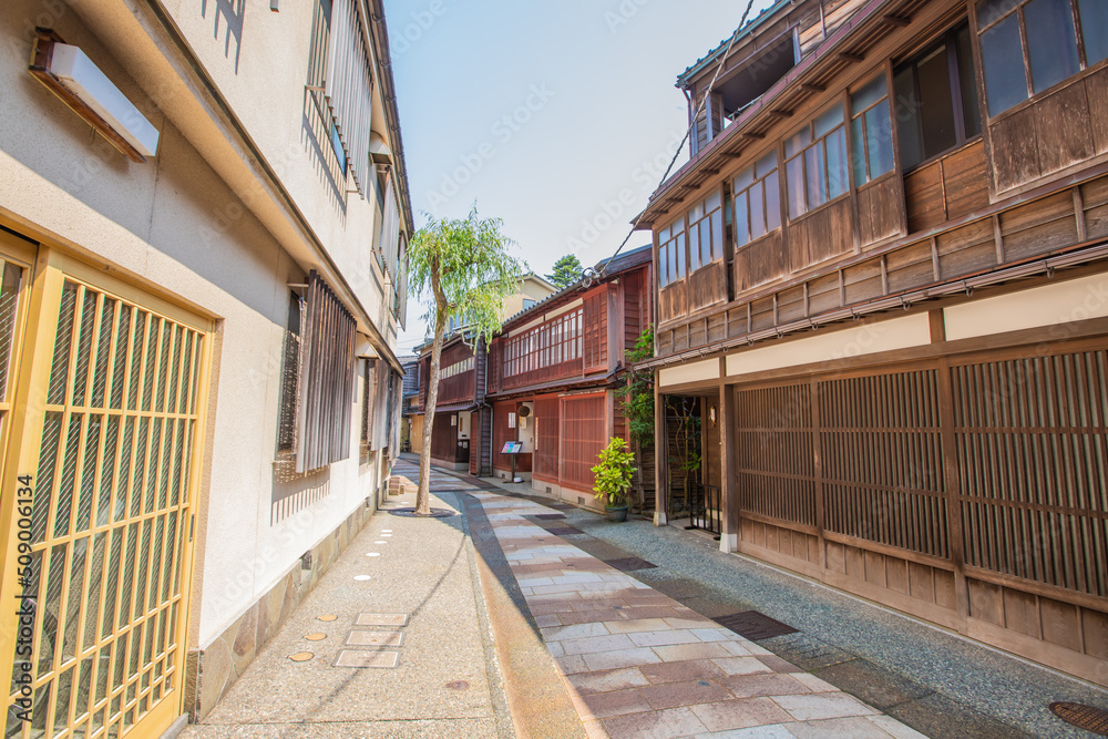 石川県金沢市　ひがし茶屋街の風景
