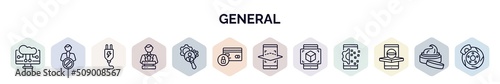 set of general web icons in outline style. thin line icons such as computing technology, impeachment, electric plug, big data scientist, hr services, credit limit, ar platform, ar presentation, ar