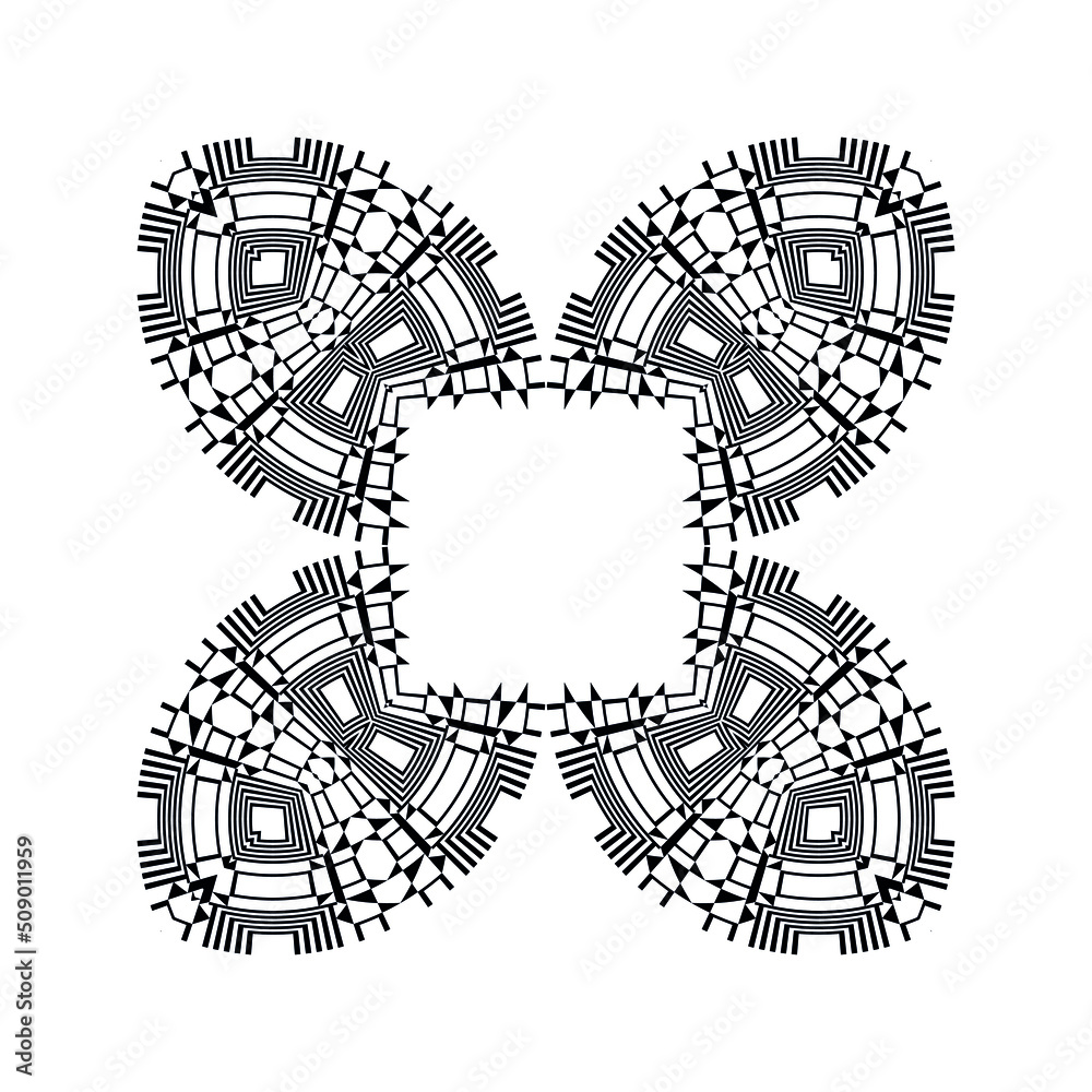 Fototapeta premium Geometric pattern, ornament, vector decorative element.