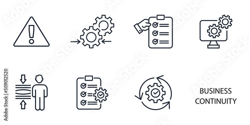 continuity icons set . continuity pack symbol vector elements for infographic web