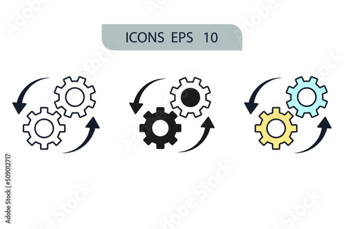 performance icons  symbol vector elements for infographic web