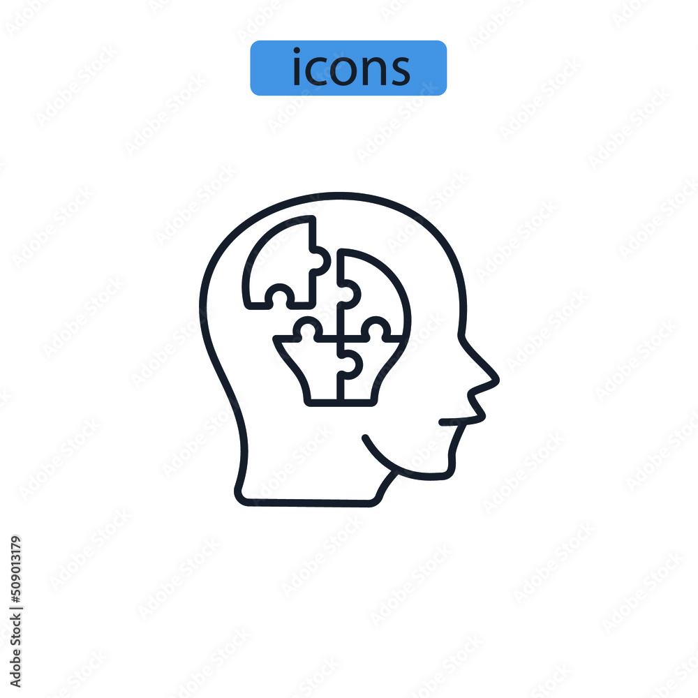 psychology icons symbol vector elements for infographic web psychology icons symbol vector elements for infographic web