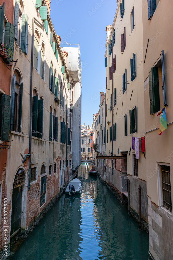 Images of the canals and buildings of Venice Italy. Classic buildings and tourist places.