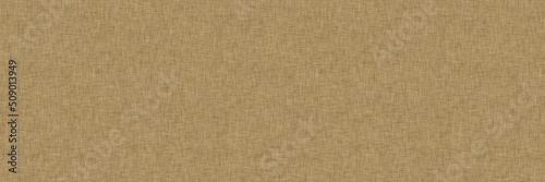 Seamless jute hessian fiber texture border background. Natural eco beige brown fabric effect banner. Organic neutral tone woven rustic hemp ribbon trim edge