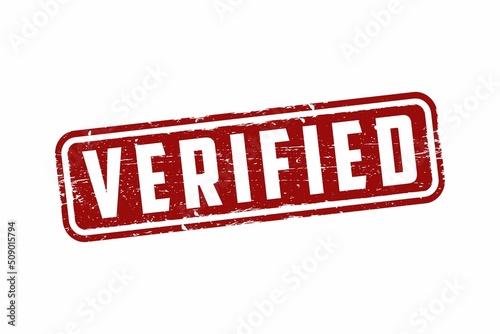 verified red sign. verified square grunge stamp