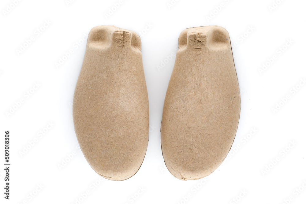 Pair of shoe tree made from recycled cardboard paper isolated on white  background, device that used for placed inside a shoe to preserve its  shape. Stock Photo | Adobe Stock