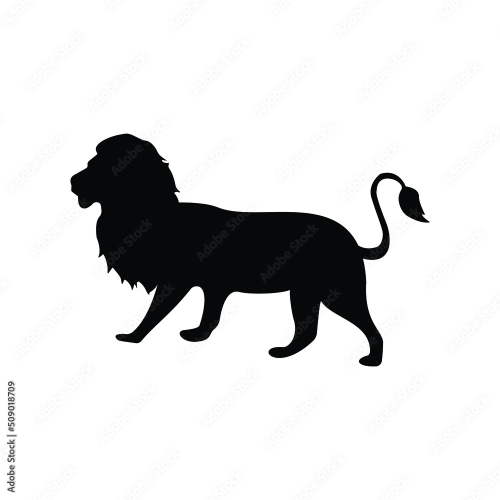 lion silhouette illustration black art design