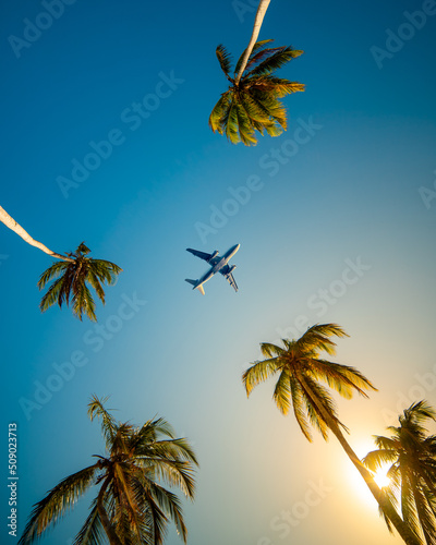 Un avión sobre la playa en Punta Cana