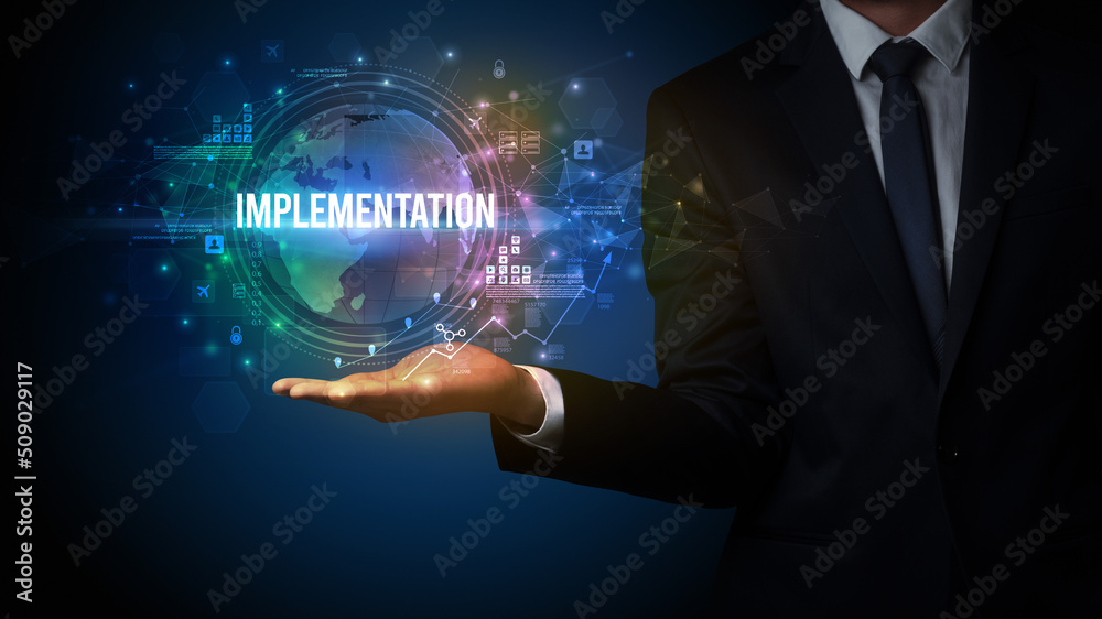 Elegant hand holding technology-related inscription Elegant hand holding technology-related inscription