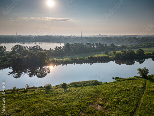 rzeka Odra pod Opolem i kąpielisko Bolko